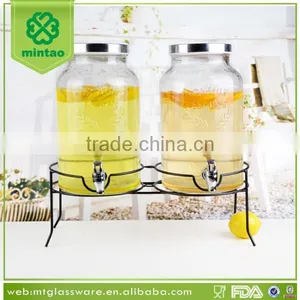 Hot Selling Classical 1926 Double Glass Beverage Dispenser With Tap,water Dispenser thumbnail-1
