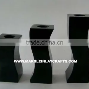 Black Stone Candle Lamp thumbnail-1