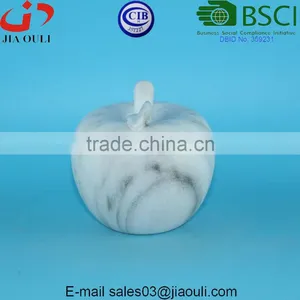 New Design Decoration Water Transfer Printing Marble Color Ceramic Apple thumbnail-2