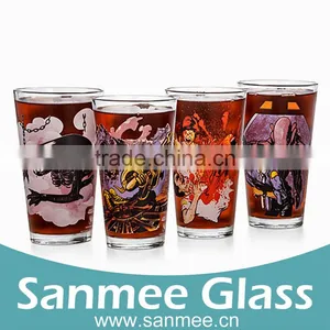 4PCS Gift Set Alien Pattern Design Decal Pint Glassware thumbnail-1