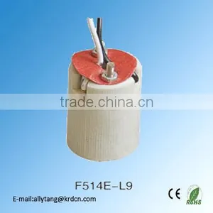 Ceramic E17 Lampholder With Cable thumbnail-1