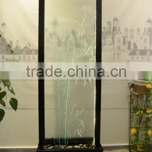 Bamboo Etched Glass Home Decoration Waterfall thumbnail-2