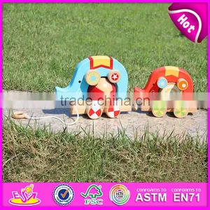 Деревянный таск-карабанчик с кубиками 2015 года, деревянный DIY-игрушка для детей, которую можно таскать и толкать, забавная недорогая деревянная таск-игрушка для младенцев W05B075-A1 thumbnail-2