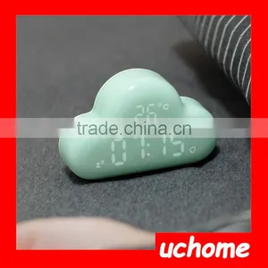 UCHOME Cloud Shape Alarm Clock/Desk Digital Jumbo LED Plastic Clock Vintage Table Plastic Alarm Clock thumbnail-4