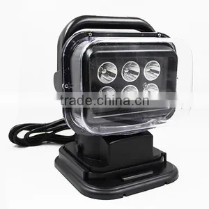 Waterproof Ip68 Powerful 30W12V 24V LED Marine Military Portable Remote Led Search Light thumbnail-2