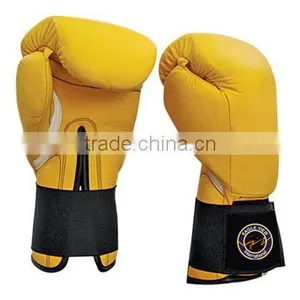 Yellow Colour Boxing Gloves With Latice and Under Lay Foam thumbnail-1