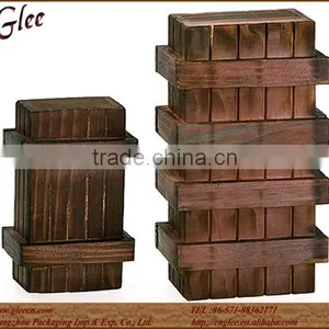 Small Quantity Burned Puzzling Wooden Box Gift Box thumbnail-1