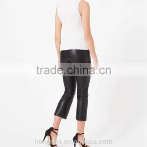 2016 Fashion Cream Sleeveless Knit Rib Tank Top HST8046 thumbnail-3