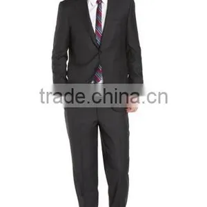 Grey Basket Weave 2-Button Wool Suit (SHT1172) thumbnail-1