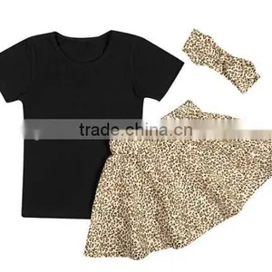 2016 China Product and Low Price Wholesale Pleated Skitrs Set With Top and Skirt and Headband for 6months -8years Baby Kids thumbnail-1