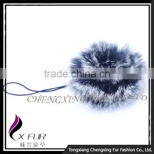 CX-A-54B 2016 Fashion Wholesale Cheap Rex Rabbit Fur Cell Phone Charm Chain thumbnail-4
