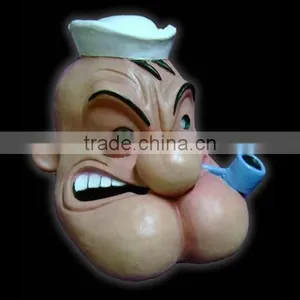 POPEYE THE SAILOR MAN LATEX MASK Halloween Costume Prop thumbnail-1