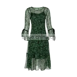 Feeling Girl Dress African Print Designs Pakistani Chiffon Dress thumbnail-5