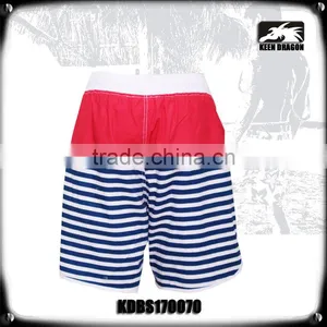 Cotton Stripes Digital Print Mens Swimsuits With Full Mesh Lining thumbnail-3