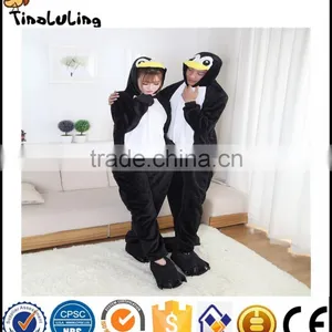 Hot Sale Unisex Flannel Lovers Couples Animal Pajamas One Piece Cartoon Cosplay Pajama Costume Adult Bird Pajama Sleepwear thumbnail-4