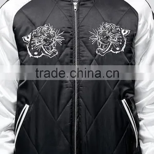 2017 Factory Directly Sale Customized Brand Colors Sizes Material Print Lion Baseball Collar Winter Man Men Jacket thumbnail-3