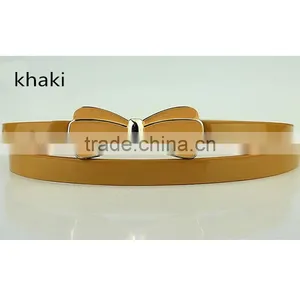 New Arrival Fashion Design High Quality With Flower Design Alloy Metal Buckle Women Slim PU Leather Belt thumbnail-5