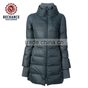 LZ271 Custom European Style Warmth Cotton - Padded Ladies High Collar Long Fashion Parka for Winter thumbnail-1