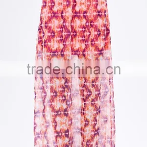 Sexy Beach Wear Tie-dye Print Maxi Skirt Chiffon Belly Dance Arabic Sexy Dance Long Skirt 2015 thumbnail-2