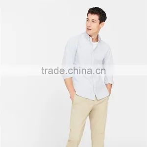 2017 OEM Men Buttoned Collar Button Closure Slim-fit Bengal Stripe Shirt thumbnail-6