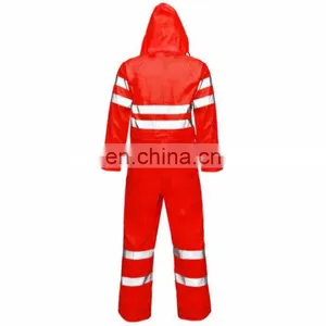 EN 343/EN 471 Hi Vis Storm Waterproof Coverall With Hood thumbnail-4