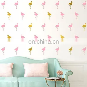 Attractive Ins Style Flamingos Vinyl Wall Sticker Children Room Home Decoration Mural Roon Decal thumbnail-3