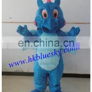 Blue Dinosaur Custom Mascot Costume thumbnail-1