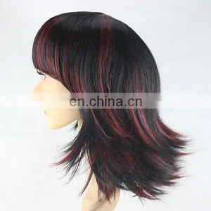2014 Hot Sale Mixed Color Short Style Synthetic Wig With Bangs thumbnail-4