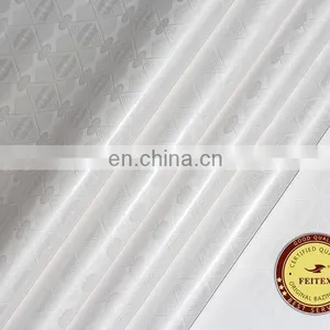 White 100% Cotton Textile Fabric Price Per Yard Sewing Material For African Women Bazin Riche Fabric thumbnail-3