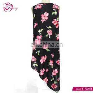 Black Sleeveless Casual Fashion Design Lady Elegant Maxi Blouse thumbnail-2