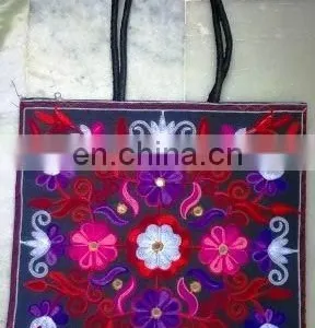 2015 New Arrival Indian Embroidered Sujani Handmade Shoulder Cum Shopping Bag Tote Handbag thumbnail-2
