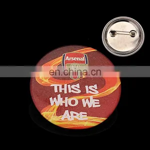 High Quality Round Button Badge With Safety Pin / Tin Plate Buttons Badges / Button Pin thumbnail-1