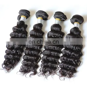 Super 4"*4" Filipino Raw Indian Deep Wave Deep Curl Remy Human Hair Weave With Middle Part Lace Closure thumbnail-3