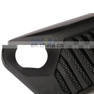 J282 Lantsun Matte Black Front Gladiator Grille Vader Grill w/ Mesh Inserts for 1997-2006 J Eep Wrangler TJ thumbnail-5