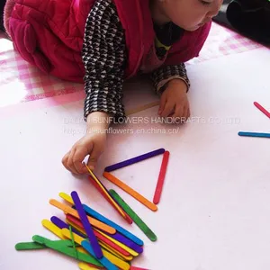 1000 Bulk Plain and Colored Wooden Craft Popsicle Sticks for Kids Diy Craft Projects thumbnail-2