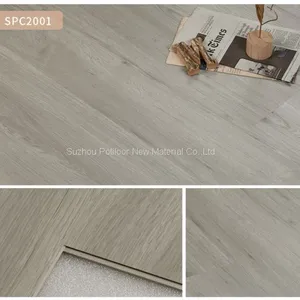 SPC Floor Plastic Flooring Sheet Tiles Slotted Click Lock 5.0mm Thickness 0.2mm Wear Layer thumbnail-1