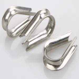 For Wire Rope High Polished Open Type 304 Stainless Steel Wire Rope Thimble thumbnail-4