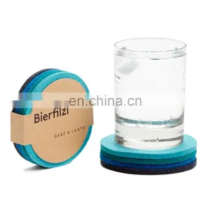 Wholesale Multi Pockets Felt Cup Coaster Set Baby Silicone Placemat Custom Coasters thumbnail-5