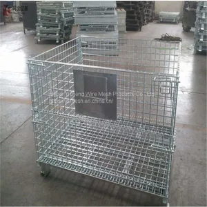 Heavy Duty Collapsible Steel Wire Mesh Pallet Container With Best Price thumbnail-1