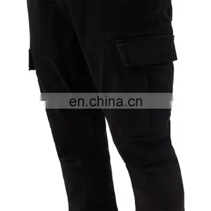 DiZNEW CUSTOM FASHION BLACK STRETCH DENIM PANT CARGO JEANS MEN thumbnail-3