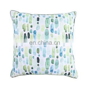 Custom Decorative Fresh Waterproof Heavy Canvas Green Leaf Pattern Outdoor Pillow Cover Outdoor Chair Cushions Covers thumbnail-3