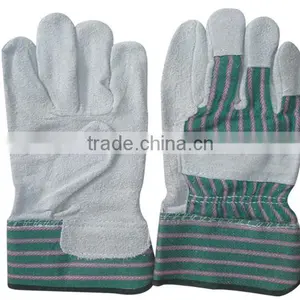 GREEN STRAPE COLORED Cow Split Leather Glove, FULL PALM thumbnail-1