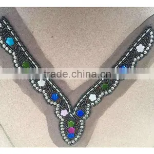 0521L High Quality Beaded Neck Trim,beaded Neck Trim for T-shirt,wholesale Beaded Neck Trim thumbnail-5