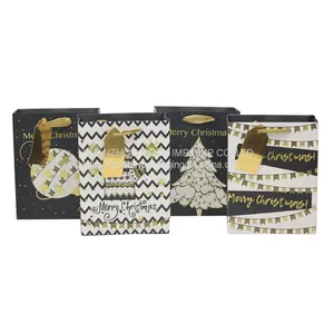 Custom Reusable Coated Paper Christmas Gift Packaging Bag thumbnail-1