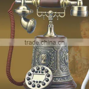 Copper Telephone With Caller ID ,Viantage Old Style Phone thumbnail-1