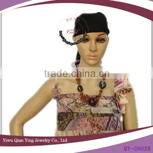 Black Curly Mens Hat Wig Stand thumbnail-1