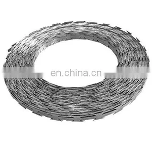 Barbed Wire Coil Galvanized Cross Razor Wire for Railway Galvanized Wire thumbnail-1