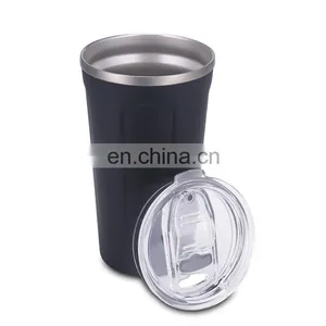 Custom BPA Free 16 oz Insulation Coffee Tumbler Stainless Steel Mug Portable With Lid thumbnail-1