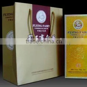 Factory Sale Customized Gift Paper Packing Bag for Wine thumbnail-1