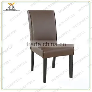 WorkWell PU Leather High Quality Dining Room Chair With Pine Wood Legs Kw-D4064 thumbnail-1